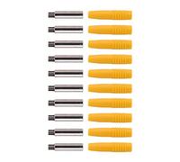 Keenso 2 Mm Banana Stumper con Buoni 10pc per Dispositivi di Prova, Ideale per Ingegneri Elettrici (YELLOW)