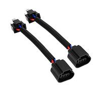 Keenso 2 Pezzi Adattatori per Cablaggio a Spirale in PVC H4 H13 Adattatori per Cablaggio a Spirale per Auto Plug and Play Resistenti Al Calore per Faro