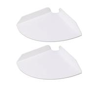 Keenso 2 Pezzi di Mensole a Parete Angolare per Mensole Galleggianti Rotonde per Camere da Letto e Materiale Acrilico del Soggiorno con una Stanza Particolarmente Grande (WHITE)