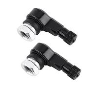 Keenso, 2 steli della valvola a 90 gradi per pneumatici, universali, in alluminio, 11,3 mm, per moto,Strumenti per valvole