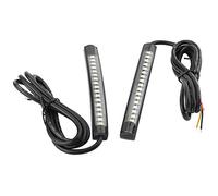 Keenso 2 strisce di luci LED universali flessibili per auto, 12 V 17 SMD, luci di stop, indicatori di direzione e luci posteriori, per moto, bici, ATV, auto e