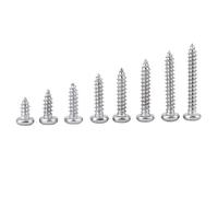 Keenso 200 viti autoapprendimento M3, in acciaio, per mobili in legno, ideali per riparazioni e invenzioni (viti autofilettanti a testa piatta #01)