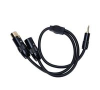 Keenso 3,5 Mm a Cavo Splitter XLR Duratura di 0,5 M per L'attrezzatura da Studio in Casa Black Pvc Pure Copper