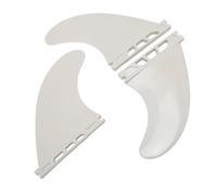 Keenso 3 Pezzi di Pinne per la Tavola da Surf in PVC, Pinna per Paddle Board in Piedi Longboard, con versatilità per Varie Tavole da Surf (White)
