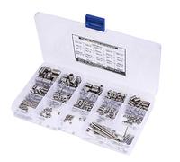Keenso 300 Pezzi Kit di Viti Esagonale -grubb Kit Elementi di Fissaggio a Lungo Viro per Strumenti di Precisione 304 in Acciaio Inossidabile per Tecnici Ed Appassionati