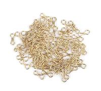 Keenso 300PCS Anelli da Pesca Occhi, Occhi di Filo da Pesca alla Carpa Affondatore Lega di Acciaio Cavi a Vite Anelli per stampi Accessori per Attrezzatura(M)