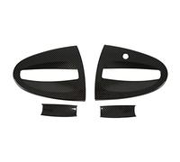 Keenso 4 pezzi Coperchio della ciotola della maniglia esterna della porta, maniglia esterna della porta in fibra di carbonio per Smart Fortwo W451 2009-2015