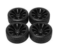 Keenso 4PCS 1/10 Drift Car Tires, Pneumatico Duro per TT02 On Road Drifting Car RC Pneumatici e Ruote in Gomma Set Nero