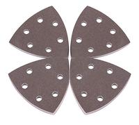 Keenso 4pcs 6 Fori Carta Vetrata di Spugna Triangolare per Strumenti di lucidatura: Carta per il Ciclo del Disco per Gusci e Superficie della Vernice (300-400#)