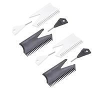 Keenso 4pcs Pettine in Cera per la Tavola da Surf in PVC, Scheda Detergente e Strumento Ferroviario con Scanalature Testurizzate, per, Skimboard e Tavole da Surf
