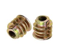 Keenso 50 Pz M4*8mm Dado a Testa Esagonale Filettato, Inserti in Legno in Lega di Zinco Bullone Vite per Mobili, Inserti Filettati in Acciaio Al Carbonio per Assemblaggio di Mobili in Legno