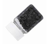 Keenso 500 Perline per Extension per Capelli, Micro Collegamento Rivestito in Silicone con Punta a I per Extension di Capelli Umani, Facili Usare e Comode per Tutti gli Utenti (BLACK)