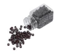 Keenso 500 Perline per Extension per Capelli, Micro Collegamento Rivestito in Silicone con Punta a I per Extension di Capelli Umani, Facili Usare e Comode per Tutti gli Utenti (MEDIUM BROWN)