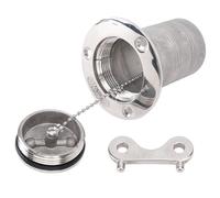 Keenso 50mm 2 Pollici Riempitore per Ponte Carburante per Barche Riempitore per Serbatoio Carburante Acciaio Inossidabile 316 di Grado Marino Superficie Lucidata Antiruggine per Yacht