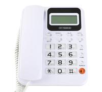 Keenso ABS GY T2020CID Desk Wired Telefono con Calcolatrice di Altoparlanti per Edificio per Ufficio in Plastica ABS (WHITE)