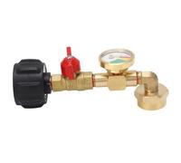 Keenso Adattatore di Rifornimento di Gas con Una Valvola di Controllo off Control Riempter Adapter per 1 Libbra, per Appassionati di Cottura All'aperto