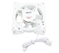 Keenso Alloggiamento PWM a 80 Mm Efficace con Aria da 26,5 Cfm Potenza Stabile, Adatto a Tutti i di Telaio [installazione semplice] (WHITE)