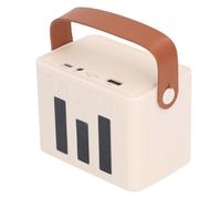 Keenso Altoparlante Karaoke, Luci a LED, Set Doppio Microfono, Studio Musicale Portatile, Batteria da 1800 MAh per Riunioni di Famiglia, attività All'aperto (Avorio)