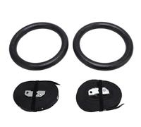 Keenso Anelli da Ginnastica, Cinghie Regolabili con Carico da 661,38 Libbre per Barra per Trazioni, Set di Anelli da Palestra in ABS+Poliestere per Allenamento a Casa, Allenamento per la Forza e