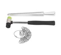 Keenso Anello -Sizer -Mess Strumento Lungata Gioielli in Lega di Alluminio Kit di Gioielleria per il Calcolo delle Dimensioni Dell'anello e del Dito con Materiale Metallico per gli Appassionati di