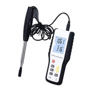 Keenso Anemometro Termico con Display LCD, Misurazione Accurata | Sensore accurato, sonda estensibile, design con impugnatura comoda, unità leggere e multiple di velocità del