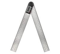 Keenso Angolo Display Digitale Professionale in Acciaio Inossidabile, Goniometro 0-360° con Cifre Chiare per le Misurazioni, per Artigiani della Lavorazione del Legno (300 mm)