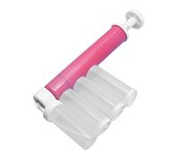 Keenso Aspirapolvere per Dolci, Set di Attrezzi Manuali per Colorare Uniformemente le Torte con 3 Ugelli per Tubazioni, Divertimento in Pasticceria (Rosa rossa)