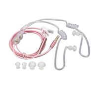 Keenso Auricolari del Tubo D'aria Riduzione del Rumore Libero da Radiazione Ergonomica Auricolare Binerale Portatile per Compressa, Silicone 1 Coppia (PINK)