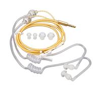 Keenso Auricolari del Tubo D'aria Riduzione del Rumore Libero da Radiazione Ergonomica Auricolare Binerale Portatile per Compressa, Silicone 1 Coppia (ORANGE)