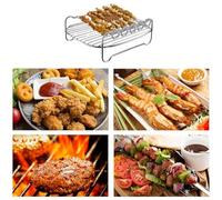 Keenso Barbecue Bar con Sostituzione a Doppio Strato, Vassoio di Cottura in Acciaio Inossidabile Resistente