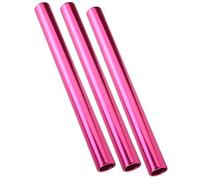 Keenso Bastone da Gara a staffetta, 3 Pezzi Bastone da Corsa in Lega di Alluminio per Pista e da Campo Bastone da Gara a staffetta Puntelli da Gioco(Rosa) Atletica