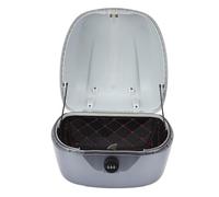 Keenso Bauletto da Moto da 33 Litri in ABS con Chiusura a Chiave, Rivestimento Interno in PU Removibile e Lavabile e Schienale, per Riporre il Casco su Moto e scooter. (GREY)