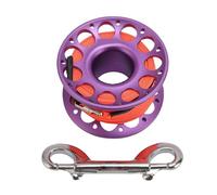Keenso Bobina per Immersioni, Bobina da 30 M con Bullone a Due estremità a Bullone Aeroperato in Alluminio Bobina Leggera per Immersioni per Esterni per la Pesca (Purple)