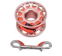 Keenso Bobina per Immersioni, Bobina da 30 M con Bullone a Due estremità a Bullone Aeroperato in Alluminio Bobina Leggera per Immersioni per Esterni per la Pesca (Pink)