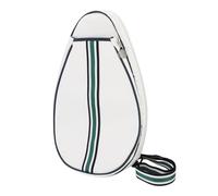 Keenso Borsa da Tennis, Borsa in Tela per Racchette con Tracolla Regolabile, Spazio Multiscomparto per Racchette e Accessori per Tennis o Badminton (WHITE)