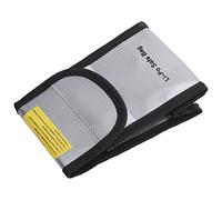 Keenso Borsa Ignifuga per Documenti, Oggetti di Valore, Custodia Protettiva per Batteria, Borsa Li-Po Antideflagrante Portatile per Uso in Ufficio Domestico (Grigio Argento 7,5x10,2x15 cm)