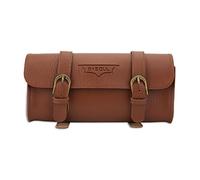Keenso Borsa per manubrio bici, 22,2 x 9,8 x 6 cm/8,74 x 3,86 x 2,36 pollici borsa per manubrio bici in pelle artificiale Borsa per bici stile retrò con custodia per telaio anteriore