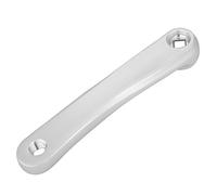 Keenso Braccio di manovella per bicicletta, universale, 170 mm, in lega di alluminio, leggero, a catena singola, accessorio di ricambio per manovella (foro rombico-argento)