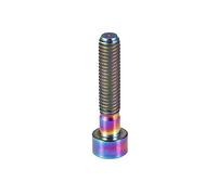 Keenso Bullone Attacco Manubrio Ciclismo da 1 Pezzo, Attacco Manubrio Bici Ti Bullone Filettato M6 30/35/40/50 Accessorio Ciclismo a Vite Lunga (Brillante;3x2,6 mm)