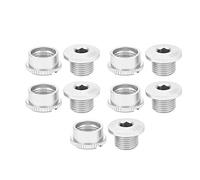 Keenso Bulloni manovella Bici, Lega di Alluminio Bulloni guarnitura Bici da Strada Viti Ruota di Catena della Bicicletta Bulloni manovella e Dado per Piastra Dentale Singola(Titanio)