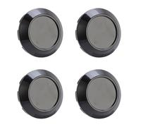 Keenso Cappucci Centrali Ruota, 4 Pezzi Coprimozzo ABS Diametro Esterno 76 Mm con Design a Scatto, per Protezione Ruota Auto (BLACK)