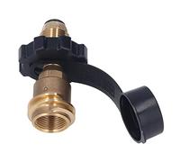 Keenso Capter del Serbatoio Genico in Ottone con Dispositivo di Sicurezza, Adattatore di Ricarica di Connessione Densa per Riscaldatori, Facile Regolare Il Serbatoio del Gas con Una Maniglia Nera