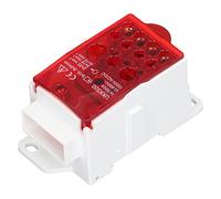 Keenso Casta di Connessione a Blocchi di Morsetto Collegamenti in Ottone di Orientamento Elevato 500A 690 V di Componenti del Disco di Lucentezza per Mobili di Alimentazione PA66 Materiale (rosso)