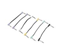 Keenso Cavi Patch per Chitarra, Cavi per Strumenti Ad Angolo Retto da 6 Pezzi per Pedaliera, Trasmissione del Suono Eccezionale con Design Compatto per Musicisti