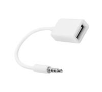 Keenso Cavo Adattatore Convertitore Audiocabula da 3,5 a USB con Tubo Esterno in PVC per Automobili per Auto Ed Esterni
