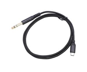 Keenso Cavo Adattatore Maschile da USB C a 6,35 Mm per Altoparlante del Mixer Amplificatore, Chip da 96 Khz a 24 Bit Connessione Sensibile, Adatto per Home Theater (3 metri / 9,84 piedi)