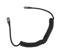 Keenso Cavo da USB C a USB C PD100W 20 Gbps Ricarica Rapida Trasferimento Dati 8K 60 Hz per Notebook Tablet IOS Serie 15, Cavo a Spirale a Molla Estensibile (C maschio a C femmina dritto)