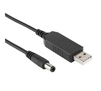 Keenso Cavo di Alimentazione con Interfaccia da USB a 5,5 Mm X 2,1 Mm per Aumentare la Tensione Compatto e Durevole per Lampade da Scrivania e Router a LED