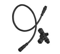 Keenso Cavo di Derivazione con Connettore a T, per Cavo Backbone di Derivazione NMEA 2000 con Connettore a T 5 Pin Impermeabile M12 0,5 M per Reti