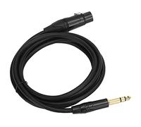 Keenso Cavo di Microfono Femminile XLR con Jack da 1/4 Pollici per Spettacoli in Studio, Cavo Ad Alta fedeltà per i Musicisti (JD6002-2 metri)